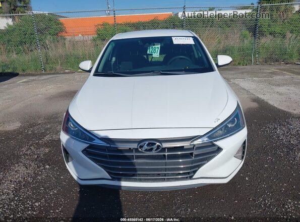 5NPD84LF2LH594356 2020 HYUNDAI ELANTRA White ხელსაწყოთა პანელის ხედი