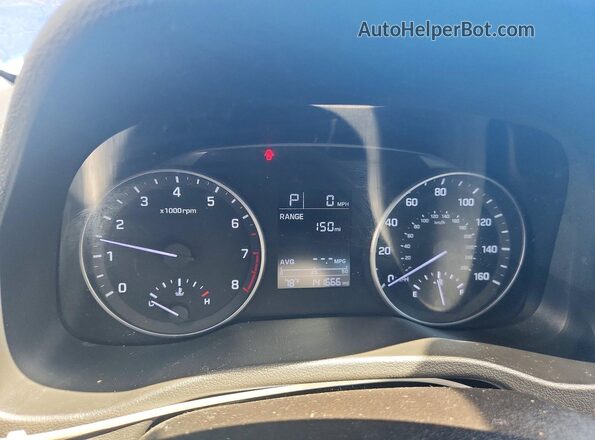 5NPD84LF3HH060399 2017 HYUNDAI ELANTRA Синий Вид щитка приборов