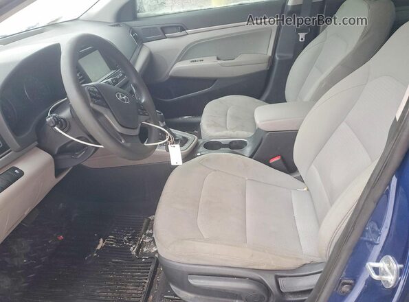 5NPD84LF3HH089501 2017 HYUNDAI ELANTRA Blue Front interior view