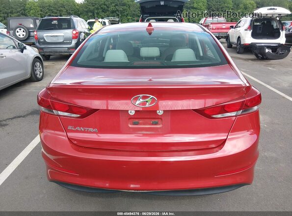 5NPD84LF3JH249009 2018 HYUNDAI ELANTRA Red 