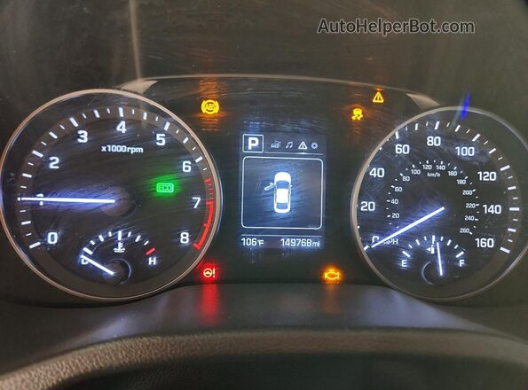 5NPD84LF3JH320774 2018 HYUNDAI ELANTRA Белый Вид щитка приборов