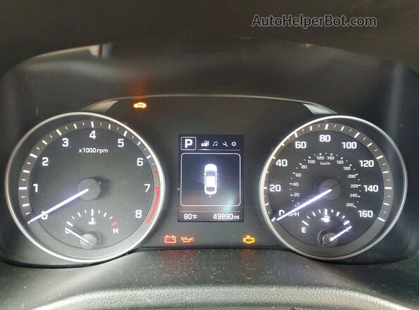 5NPD84LF3JH375175 2018 HYUNDAI ELANTRA Cream Widok zestawu wskaźników
