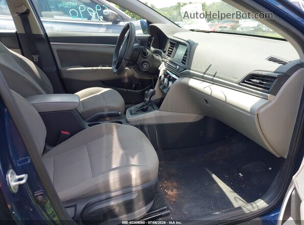 5NPD84LF3KH440706 2019 HYUNDAI ELANTRA Blue Вид салону спереду