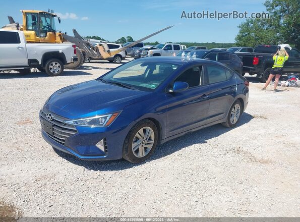 5NPD84LF3KH440706 2019 HYUNDAI ELANTRA Blue Передня ліва чверть
