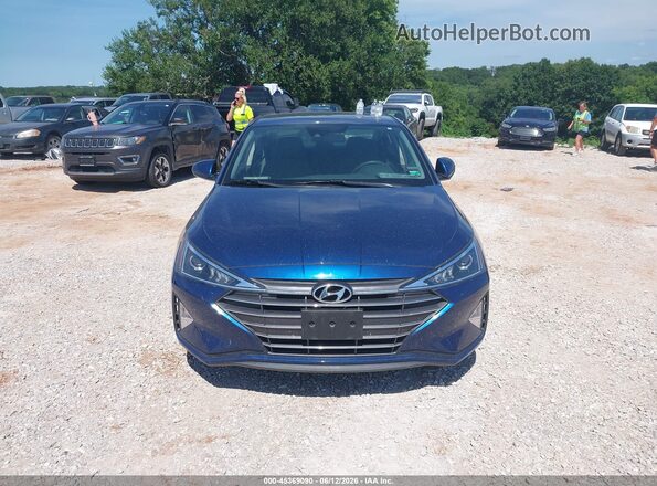 5NPD84LF3KH440706 2019 HYUNDAI ELANTRA Blue Вид щитка приладів
