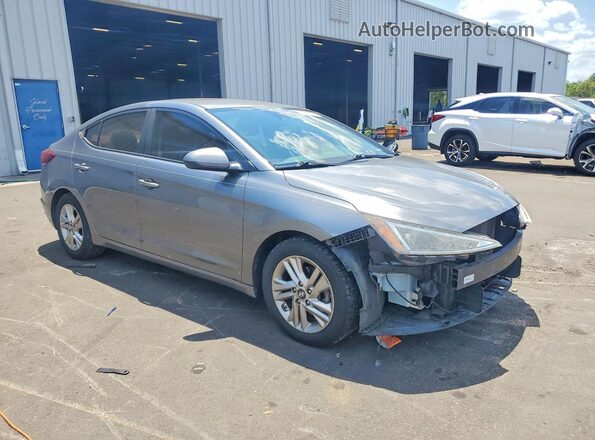 5NPD84LF3KH444674 2019 HYUNDAI ELANTRA Gray 
