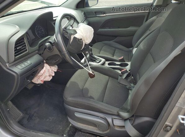 5NPD84LF3KH484298 2019 HYUNDAI ELANTRA Gray წინა სალონის ხედი
