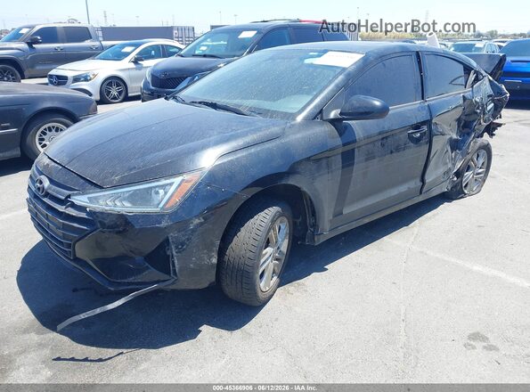 5NPD84LF3KH496192 2019 HYUNDAI ELANTRA Black წინა მარცხენა ხედი სამი მეოთხედიდან