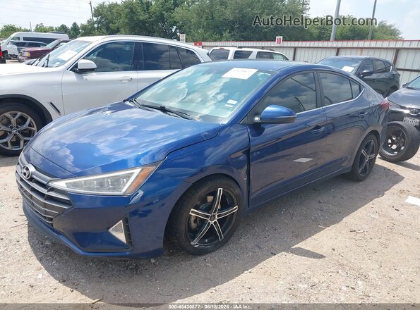 5NPD84LF3LH527443 2020 HYUNDAI ELANTRA Blue წინა მარცხენა ხედი სამი მეოთხედიდან