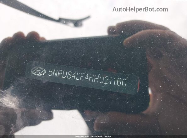 5NPD84LF4HH021160 2017 HYUNDAI ELANTRA Красный 
