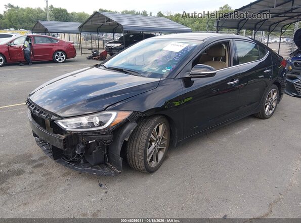 5NPD84LF4HH022776 2017 HYUNDAI ELANTRA Black Առջևի ձախ երեք քառորդ տեսարան