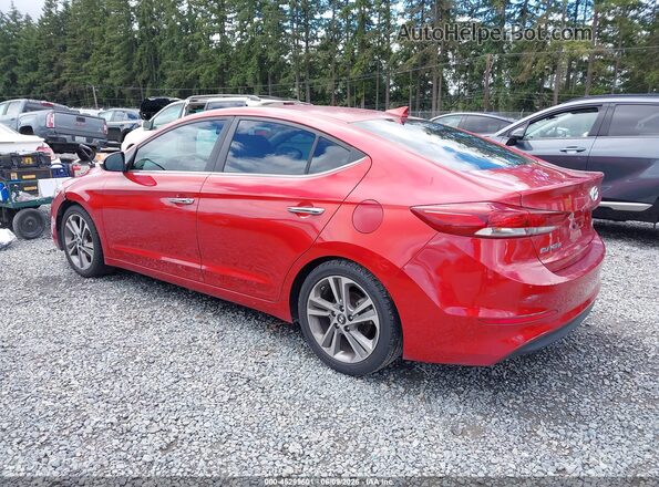 5NPD84LF4HH083397 2017 HYUNDAI ELANTRA Красный Задняя левая четверть