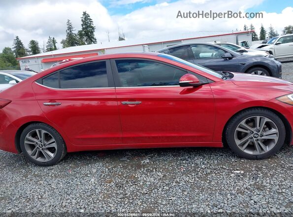 5NPD84LF4HH083397 2017 HYUNDAI ELANTRA Красный Вид задней части салона