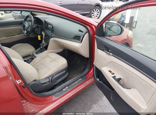 5NPD84LF4HH123137 2017 HYUNDAI ELANTRA Red Widok wnętrza z przodu