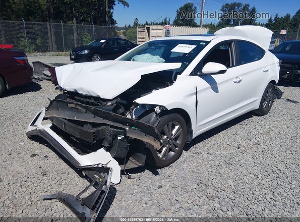 5NPD84LF4JH242358 2018 HYUNDAI ELANTRA White Vista tres cuartos delantera izquierda