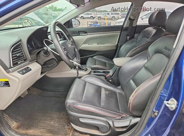 5NPD84LF4JH280415 2018 HYUNDAI ELANTRA Синий Вид салона спереди