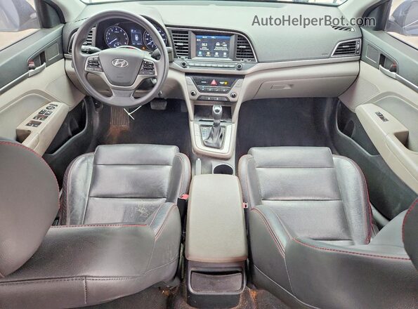 5NPD84LF4JH280415 2018 HYUNDAI ELANTRA Синий Вид панели приборов
