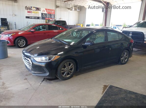 5NPD84LF4JH294024 2018 HYUNDAI ELANTRA Black Vista tres cuartos delantera izquierda