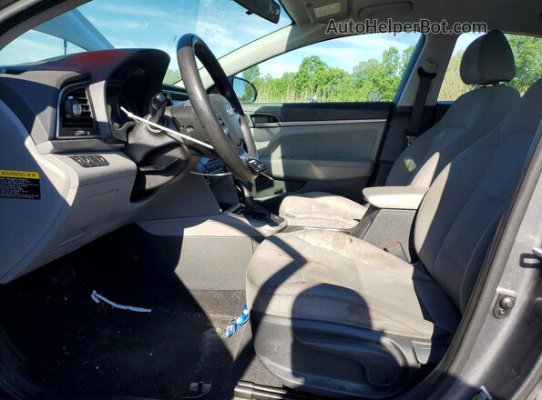 5NPD84LF4JH300520 2018 HYUNDAI ELANTRA Gray Front interior view