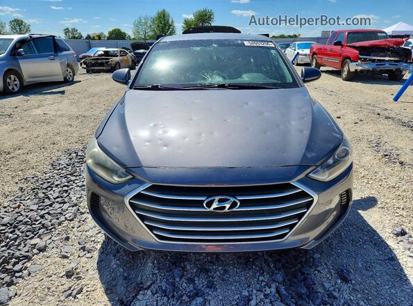 5NPD84LF4JH315454 2018 HYUNDAI ELANTRA Gray Front view