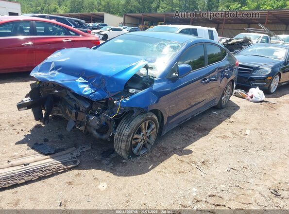 5NPD84LF4JH327992 2018 HYUNDAI ELANTRA Blue Передня ліва чверть