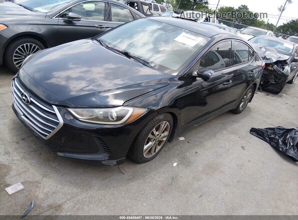 5NPD84LF4JH361074 2018 HYUNDAI ELANTRA Black Առջևի ձախ երեք քառորդ տեսարան