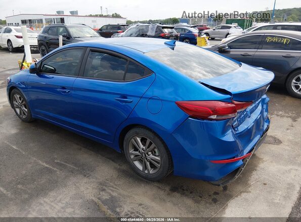 5NPD84LF4JH382023 2018 HYUNDAI ELANTRA Blue Trasero izquierdo