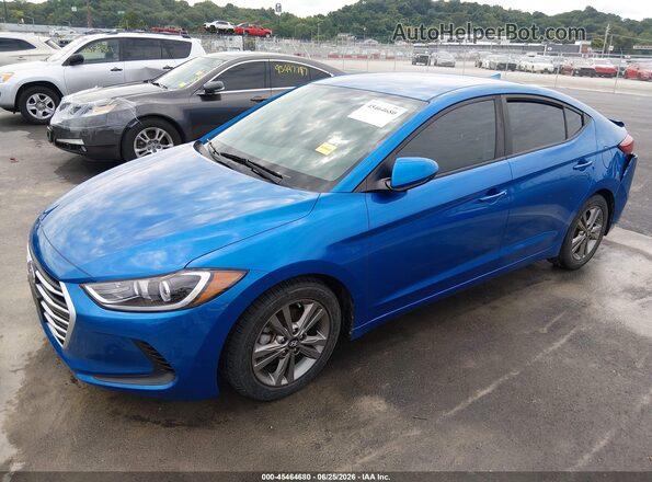 5NPD84LF4JH382023 2018 HYUNDAI ELANTRA Blue Vista tres cuartos delantera izquierda