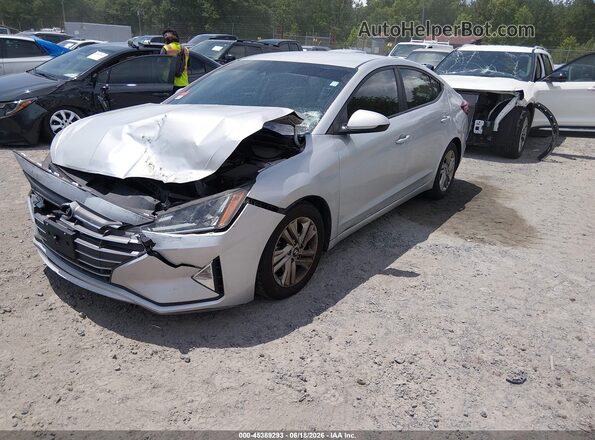 5NPD84LF4KH425132 2019 HYUNDAI ELANTRA Silver წინა მარცხენა ხედი სამი მეოთხედიდან