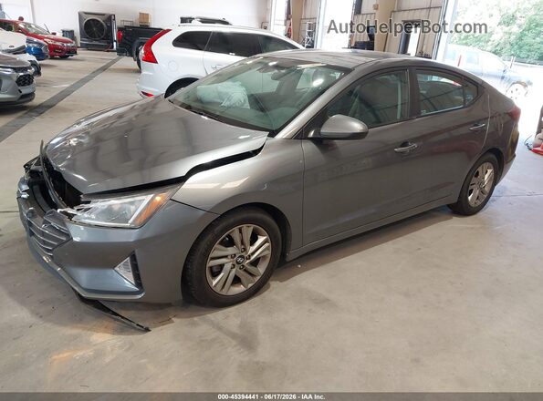 5NPD84LF4KH432016 2019 HYUNDAI ELANTRA Gray Vista tres cuartos delantera izquierda