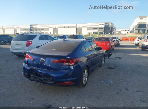 5NPD84LF4KH453884 2019 HYUNDAI ELANTRA Blue Tył lewy
