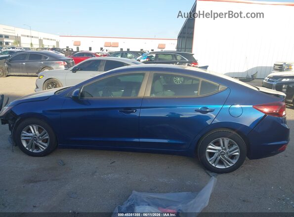 5NPD84LF4KH453884 2019 HYUNDAI ELANTRA Blue Widok deski rozdzielczej