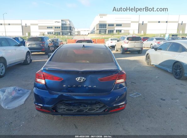 5NPD84LF4KH453884 2019 HYUNDAI ELANTRA Blue Widok wnętrza z tyłu