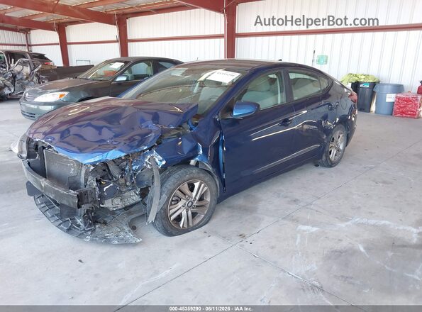 5NPD84LF4LH560161 2020 HYUNDAI ELANTRA Blue Առջևի ձախ երեք քառորդ տեսարան