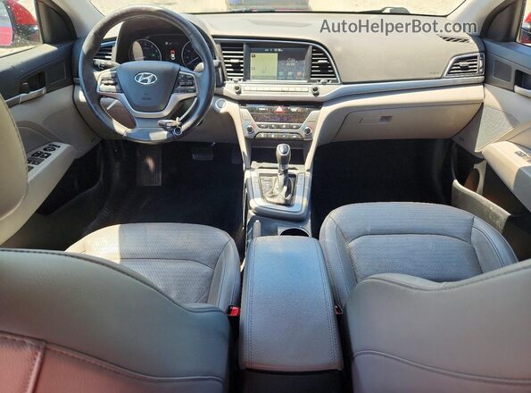 5NPD84LF5HH037125 2017 HYUNDAI ELANTRA Красный Вид панели приборов