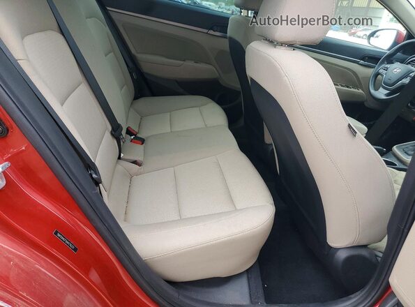 5NPD84LF5HH176221 2017 HYUNDAI ELANTRA Red Հետևի նստատեղերի տեսք