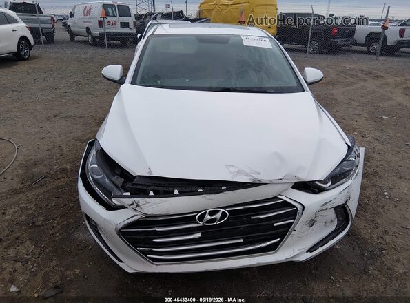 5NPD84LF5HH185310 2017 HYUNDAI ELANTRA White ხელსაწყოთა პანელის ხედი