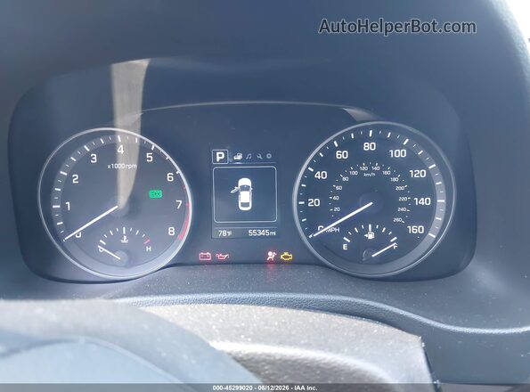5NPD84LF5JH248122 2018 HYUNDAI ELANTRA Blue უკანა სავარძლების ხედი