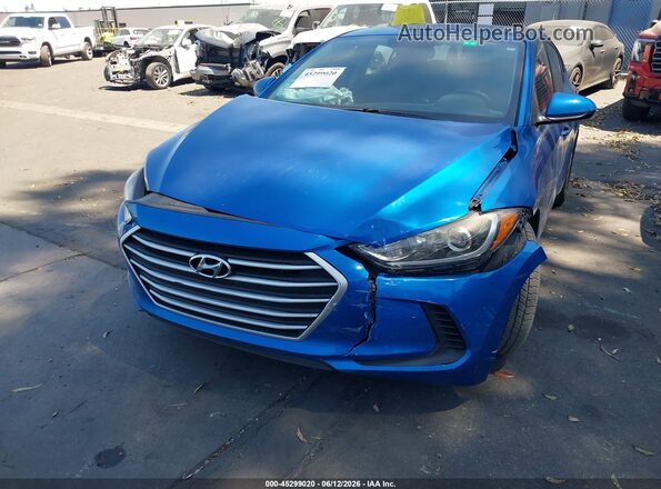 5NPD84LF5JH248122 2018 HYUNDAI ELANTRA Blue ხელსაწყოთა პანელის ხედი