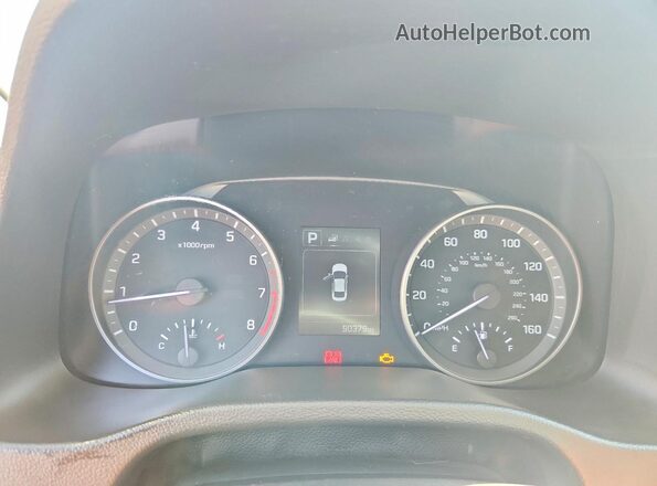 5NPD84LF5JH277555 2018 HYUNDAI ELANTRA Black Вид щитка приладів
