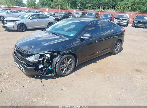 5NPD84LF5JH278737 2018 HYUNDAI ELANTRA Black Vista tres cuartos delantera izquierda