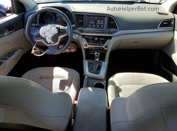 5NPD84LF5JH301384 2018 HYUNDAI ELANTRA Blue Вид панелі приладів