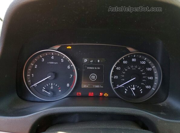 5NPD84LF5JH301384 2018 HYUNDAI ELANTRA Blue Вид щитка приладів