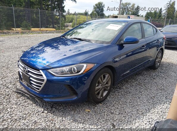 5NPD84LF5JH324549 2018 HYUNDAI ELANTRA Blue Vista tres cuartos delantera izquierda