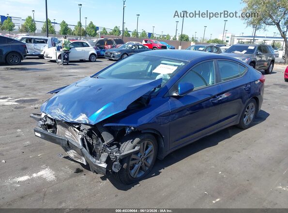 5NPD84LF5JH332070 2018 HYUNDAI ELANTRA Blue Vista tres cuartos delantera izquierda