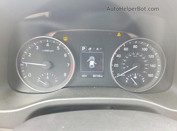 5NPD84LF5JH345000 2018 HYUNDAI ELANTRA Black Вид щитка приладів