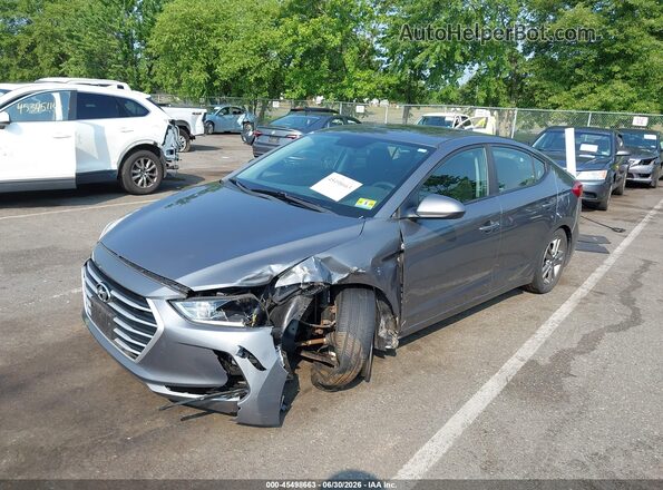 5NPD84LF5JH381589 2018 HYUNDAI ELANTRA Gray Przód lewy
