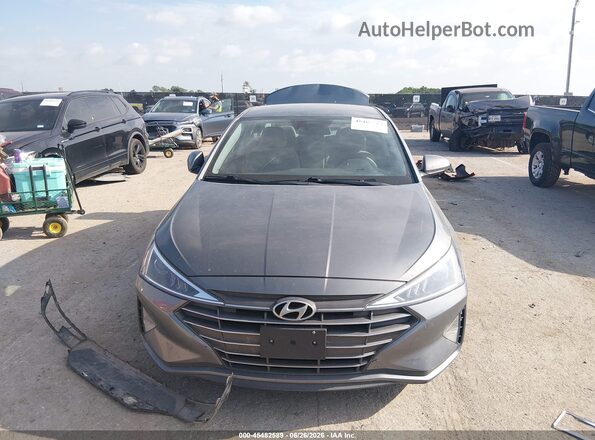 5NPD84LF5KH405245 2019 HYUNDAI ELANTRA Gray ხელსაწყოთა პანელის ხედი