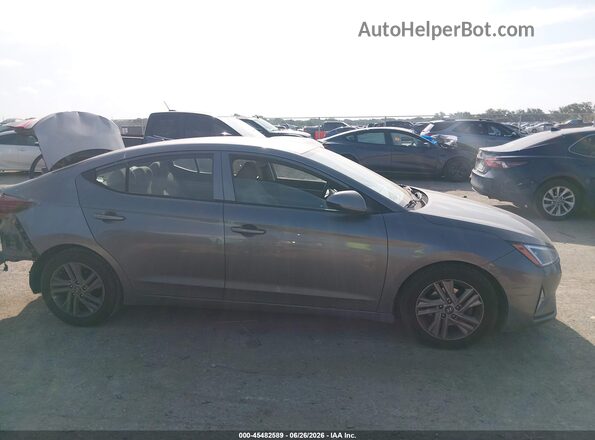 5NPD84LF5KH405245 2019 HYUNDAI ELANTRA Gray უკანა სალონის ხედი