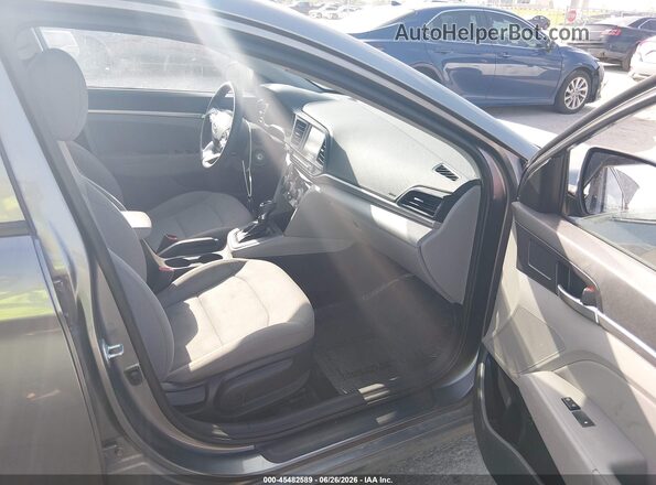 5NPD84LF5KH405245 2019 HYUNDAI ELANTRA Gray წინა სალონის ხედი
